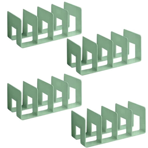 4Pcs 4Grids Divider Shelf Display Racks Wardrobe Plastic Handbag Storage Rack