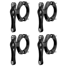 4X Bicycle MTB Water Bottle Clip Cage Holder Clamp Handlebar Bracket Mount Handlebar Front Fork Frame Tube,Black