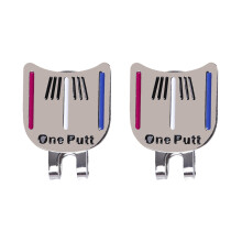 2X Magnetic Cap Clip Removable Metal One Putt Aiming Set Color