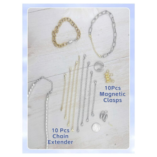 Estensioni per Collane e Chiusure Magnetiche per Collane, Estensori per Catene In Oro e Argento per Collane e Bracciali 2