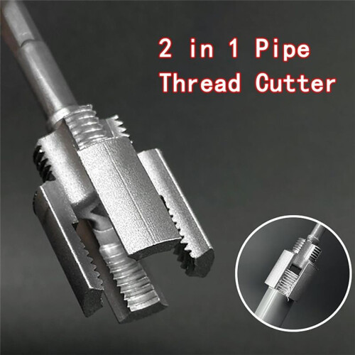 Pipe Threading Tool, Integrated Internal & External Pipe Threading Tool, Pipe Threader Kit for 1/2Inch & 3/4Inch Pipe 2