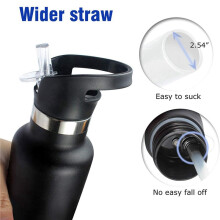 2X Couvercle en Paille de Taille Standard pour Bouteille Standard Flask et Bouteille D'Ascension Moderne Simple, avec Paille et Brosse Propre