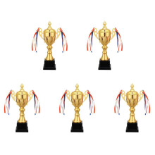 5X 11 Inch Gold Trophy Cup for Sports Meeting Competitions Soccer Winner Team Awards and Competition Parties Favors