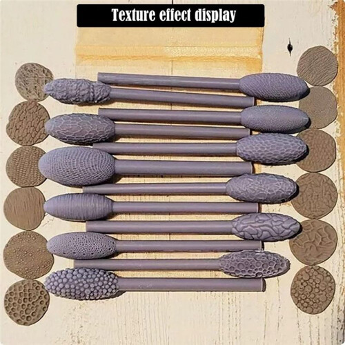 Clay Texture Roller for Art Projects,Single /Double , Roller Stick, Clay Bead Roller,Clay Texture Tools for Art 2
