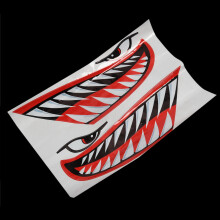 4Pcs Waterproof Kayak Sticker DIY Teeth Mouth Stickers Boat Car Truck Accessories