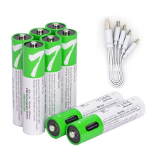 USB C Rechargeable AAA Batteries 1.5V Lithium Ion 750mWh Fast Charging 1200 Cycle 8‑Pack