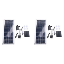 2X Solar Water Pump Solar Water Fountain Pump 50W 800L/H 12V Low Noise Garden Family Water Fountain Irrigation Pump