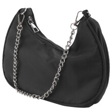 Mode Sac à Main Femmes Sac Sous les Bras RéTro Couleur Unie Dames Sacs à Main Conception Filles Petits Sacs à BandoulièRe Noir