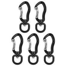 5X 360 Swivel Rotating Carabiner Clip,Multifunctional Aluminium Alloy Carabiner D Buckle for Outdoor Camping Hiking