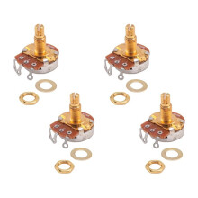 Vasi di Controllo Metrici Full Metrici con Albero Potenziometri un Cono Audio A500K Pot per Basso per Chitarra Elettrica (Set di 4)