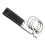 Genuine Leather Belt 3 Loop Strap Quick Release keyring Keychain Key Fob ring Black + Silver 1
