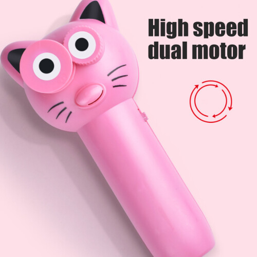 Seilwerfer Propellertoy mit Seil-Controller, Blau/Pink, 16,5x8x8cm