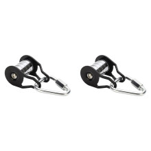 2X Slackline Katrol met Karabijnhaak voor Kinderen Achtertuin Zipline Glijdende Slackline Trainingsbenodigdheden voor Fitness, Park, Gazon