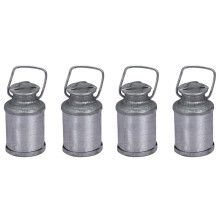 4X Lata de Leche de Metal de Granja Simulada Tetera Casa de Muñecas 1:12 Accesorios en Miniatura