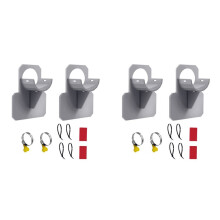 4Set Rohrhalter für Schwimmbäder, Zubehör für Oberirdische Pools, Poolzubehör, Poolschläuche für Oberirdische Pools, Grau