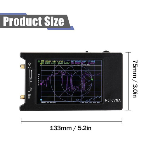 2X for -H4 Vector Network Analyzer 4Inch Display 10KHz-1.5GHz MF  VHF UHF Antenna Analyzer 2