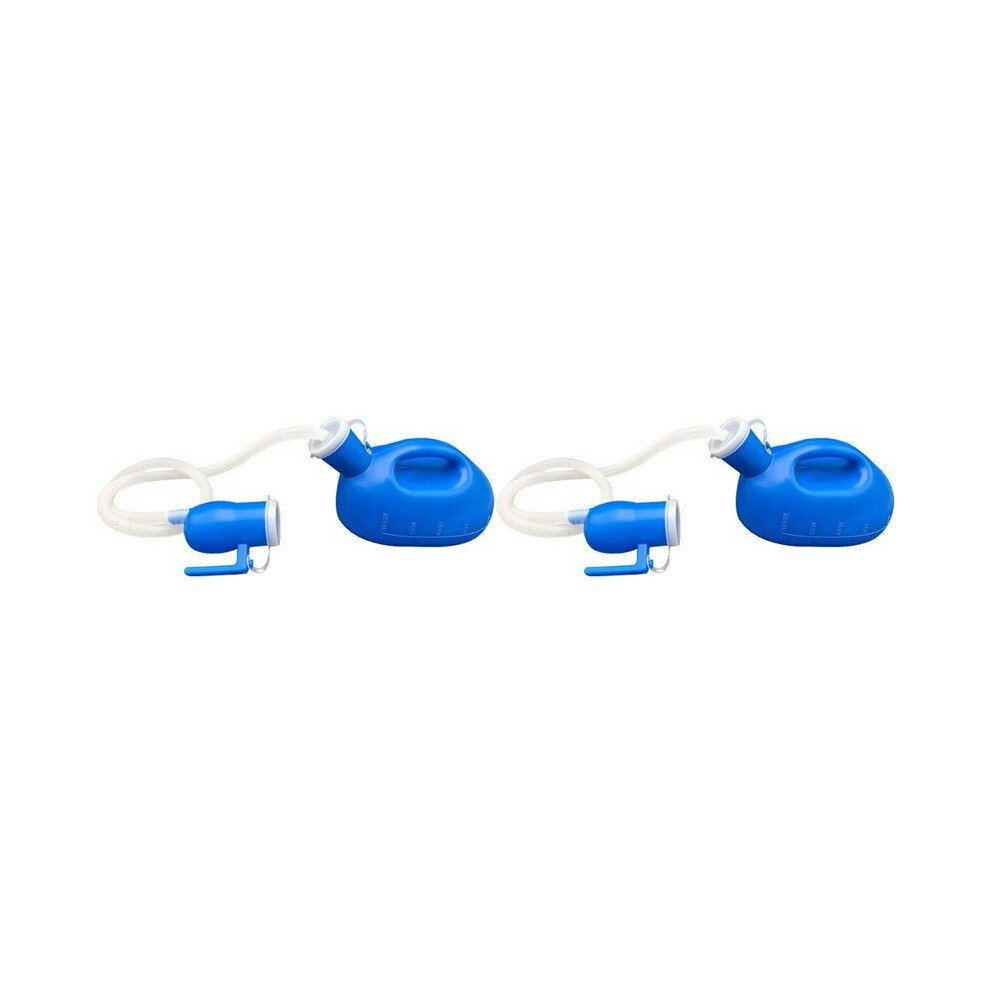 2X 2000Ml Plastic Male Bed Potty Pee Bottle Pee Collector with 160cm Tube Portable Pee Urine Bottle Toilet Supply