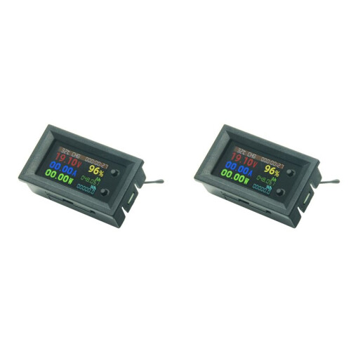 2X DC720 30V Digital Power  Voltmeter Ammeter Voltage Wattmeter Temperature Meter 9 In1