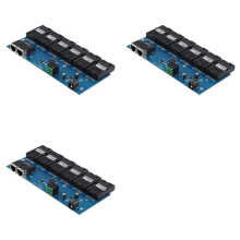 3X Convertitore Multimediale In Fibra Ottica Scheda PCBA 100M 2 RJ45 A 6 Connettori Ottici SC Porte 3A+3B  Ethernet 20KM