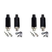 2X Wireless Microphone System UHF Wireless XLR Transmitter and Receiver for Dynamic Microphone, Audio Mixer, PA System