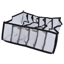Mesh Bras Storage Box 6 Cells Foldable Nylon Drawer Organizer