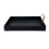 4X  Square PU Leather Serving Tray Decorative Dish Cosmetics Sundries Desktop Storage Plate with Handle(Black) 1