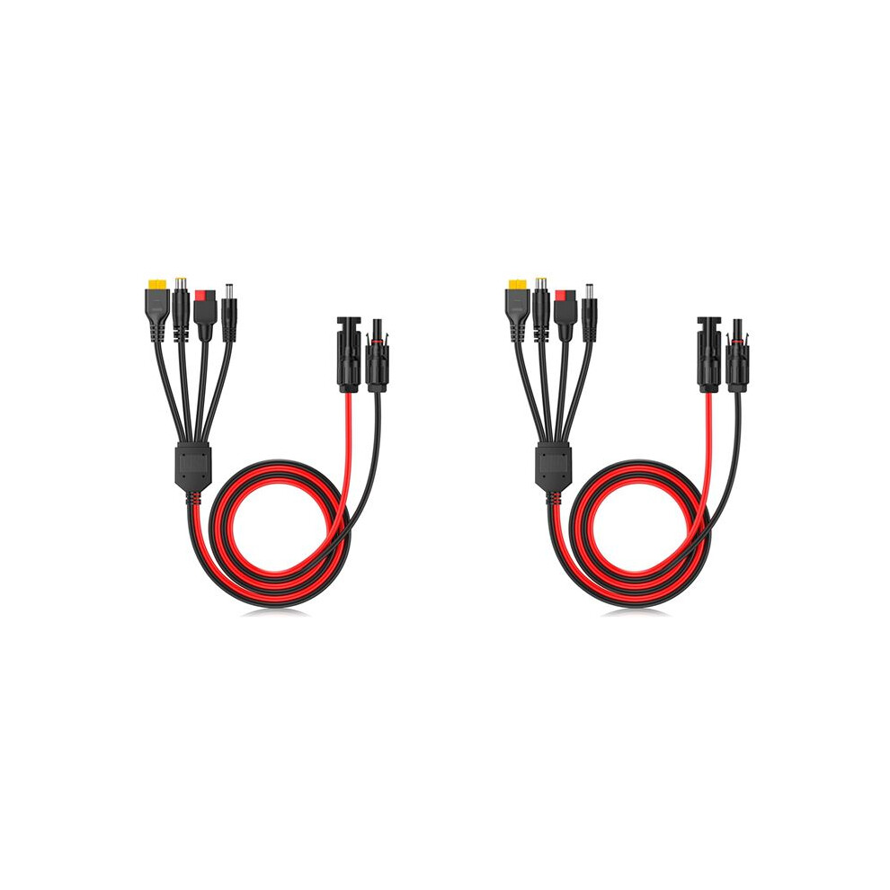 2X 4-In-1 Solar Panel Connector Extension Cable Splitter For Anderson Connector Adapter Power Plug Xt60 Female Conn 6032318084308