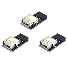 3X 9Pin auf 1 Port USB-Adapter-Anschluss PC-Internes Motherboard 9Pin auf USB2.0 Typ A Buchse Konverter für Desktop-Computer