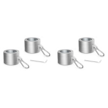 2 Pair Aluminum Alloy Flag Pole Rings 1In, 360 Degree Rotating Flag Mounting Rings for 0.75-1.02 Inch Diameter Flagpole