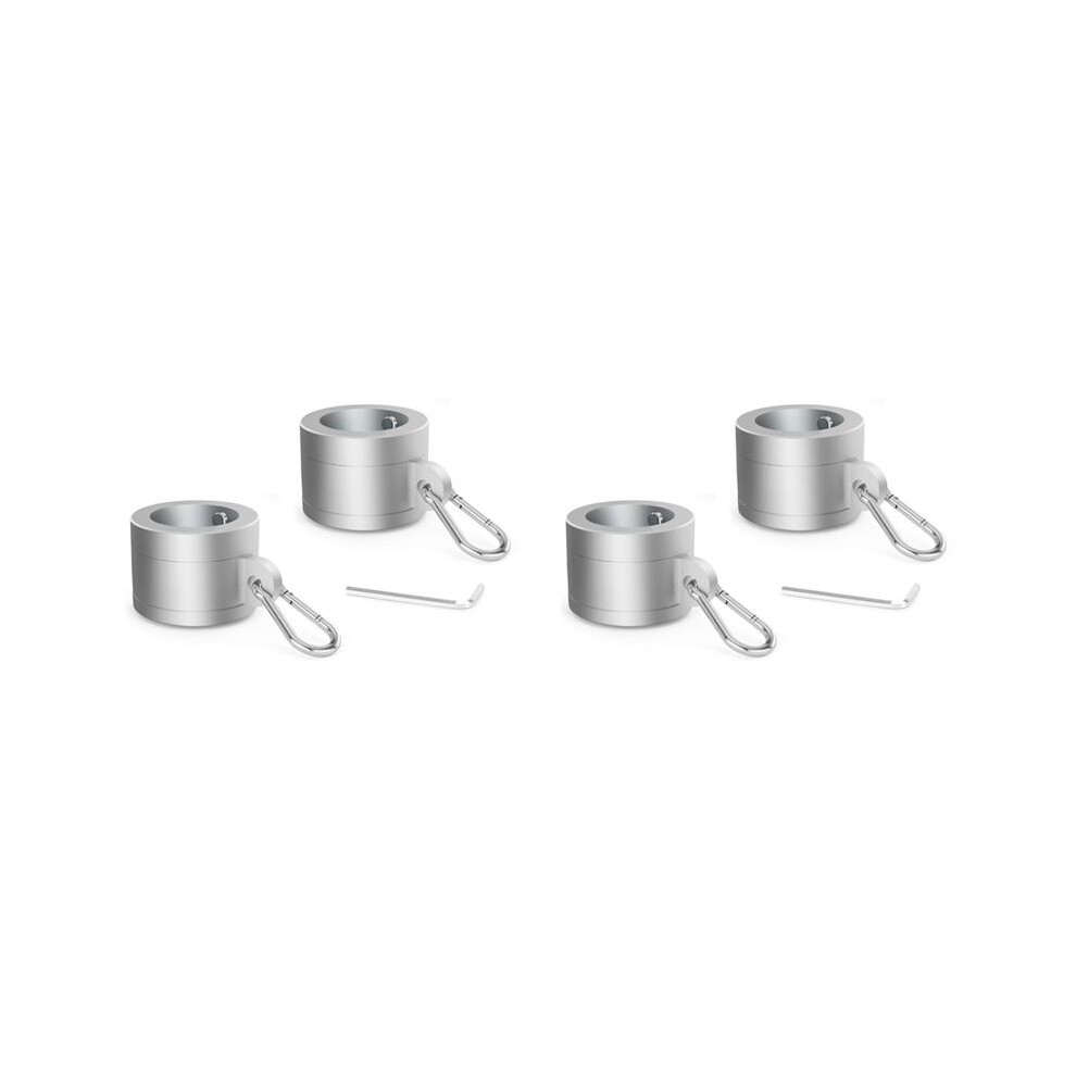 2 Pair Aluminum Alloy Flag Pole Rings 1In, 360 Degree Rotating Flag Mounting Rings For 0.75-1.02 Inch Diameter Flagpole 4712433371010