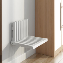 Wall Mounted Folding Bench Solid Wood Seat for Entryway Shoe Changing and Shower Use
