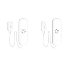 2X Tuya WIFI Water Sensor Alarm Water Leak Detector Flood Alert Overflow Security Alarm System Works