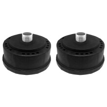 2pcs 25mm/1Inch Air Compressor Noise Reducer Silence Filter,Plastic Shell Round Muffler Filter