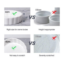5 Oz Creme Brulee Ramekins, Round Fluted Quiche Dishes Tart Pan, Oven Safe Ramekins for Baking, Souffle, Ramekins 12Pack