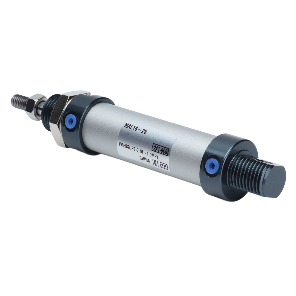 Mini Aluminum Alloy Double-Action Pneumatic Cylinder Mal16-25, 0.15-1.0Mpa 5091390612251