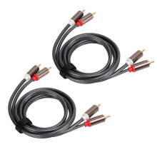 Audio RCA Cables 2 Pack 3.3ft for Subwoofers AV Equipment Power Amplifiers