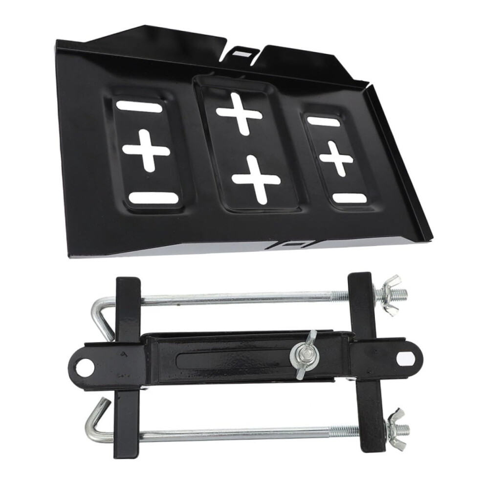 Adjustable Steel Battery Hold Down Bracket Kit For Automotive And Marine Use, Heavyduty Universal Tray 9771547570820