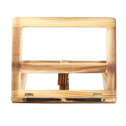 3X Foldable Recipe Book Stand,Wooden Frame Reading Bookshelf,Tablet Pc Support Stand 2