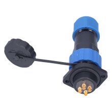 IP68 Waterproof Power Outlet Flange Industrial Adapter AC380V 25A Heavy Duty