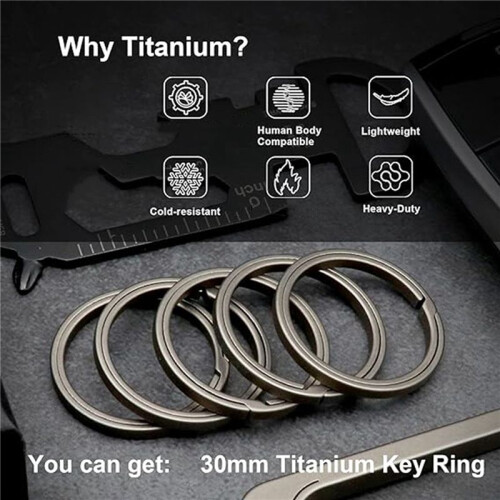 Titanium Key , Quick Release Side-Pushing , Super  Key Organizer, Outer Diameter 30MM, 15PCS