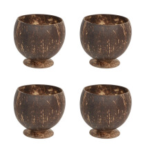 Nuova Tazza di Cocco Naturale Guscio di Cocco Creativo Frutta Birra Caffè Tazza di Bevanda Fredda Ciotola di Cocco-4 Pezzi
