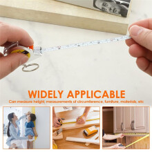 15 Pcs Tape Measure, Retractable Keychain Tape Measurement 1 M/3 FT Inch/Metric Scale Small Flexible Measuring Tape