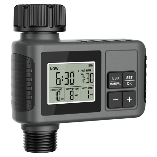 Water Timer Intelligent 1-Outlet Irrigation Watering System Sprinkler Timer Garden Programmer LCD Display 1