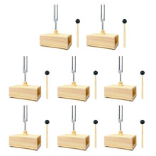 8X 432 Hz Tuning Fork with Resonance Box,for Sound Healing,Tuning Fork Resonance Teaching, Hearing Tests, Meditation