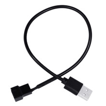 USB to 4Pin Fan Cable 30cm USB Fan Power Adapter 5V Stable Output for Laptop Cooling Pad