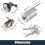 2X Ignition  Lock Cylinder with Key 69005-12740 for 7