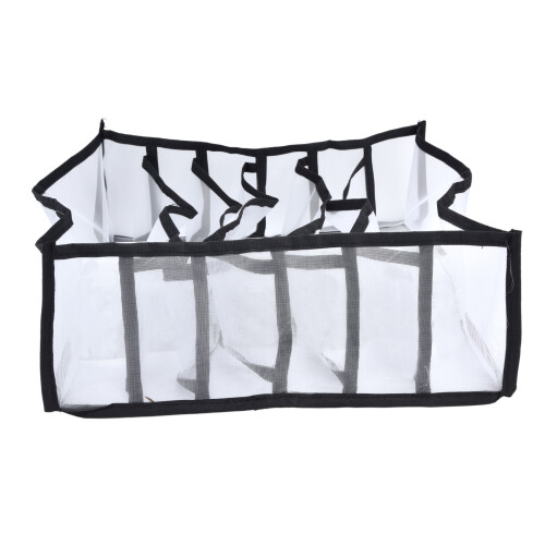 Mesh Bras Storage Box 6 Cells Foldable Nylon Drawer Organizer 1