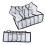 Mesh Bras Storage Box 6 Cells Foldable Nylon Drawer Organizer 10
