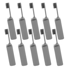 10pcs Travel Toothbrush Set with Dustproof Covers Soft Bristles for Camping and Hiking