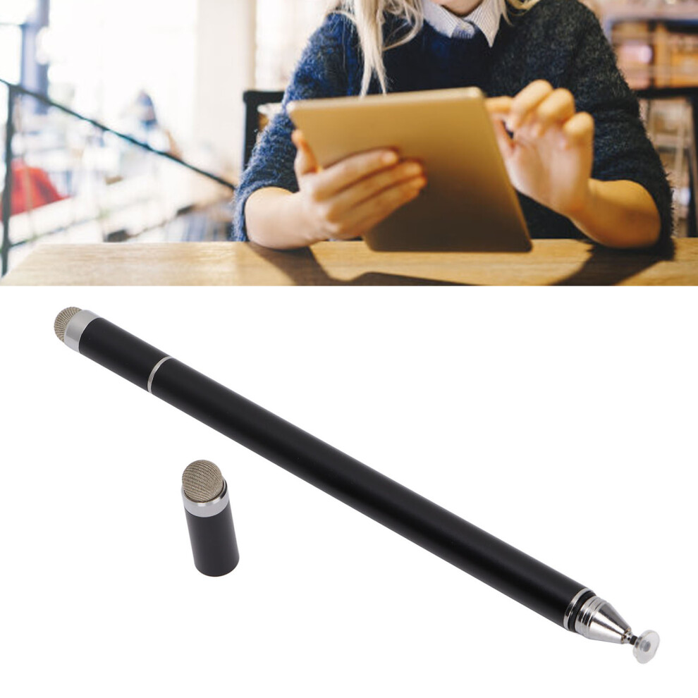 2-In-1 Aluminum Stylus Pen For Touchscreens, High Accuracy, Black 5071390612970